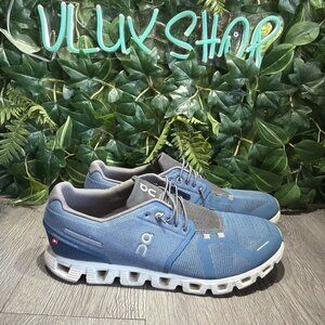 On Cloud 5 Swiss Engineering Mens Size 12.5 Shoes Blue  White Athletic Shoes